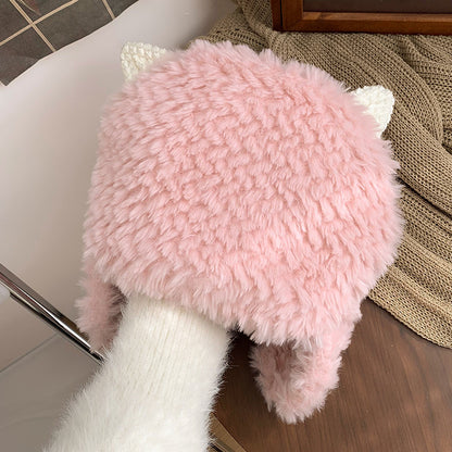 Plush Warm Thickened Earflaps Lamb Hat - Designs By CRF