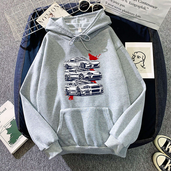 Fleece-lined Hoodie Sweater Unisex Wear Autumn Winter Couple Top Loose - Designs By CRF