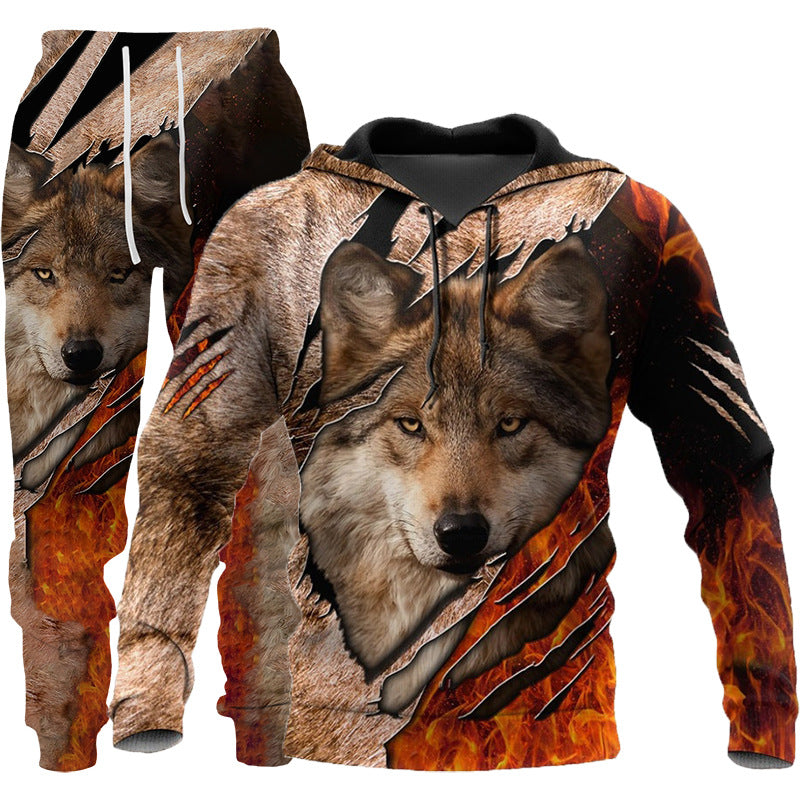 3D Wolf Inspired Print 2 Piece Tracksuit - Designs By CRF