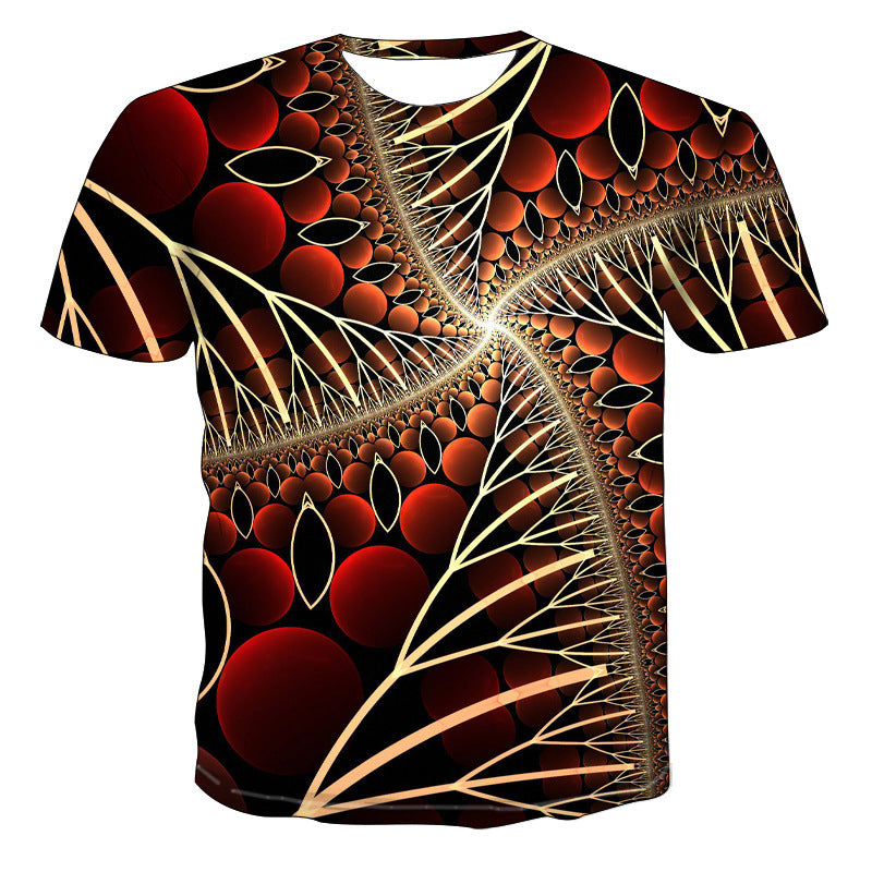 Sea Wave Digital Print T-shirt Breathable