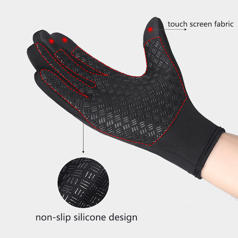 Winter Gloves Touch Screen Riding Motorcycle Sliding Waterproof Sports Gloves With Fleece - Designs By CRF