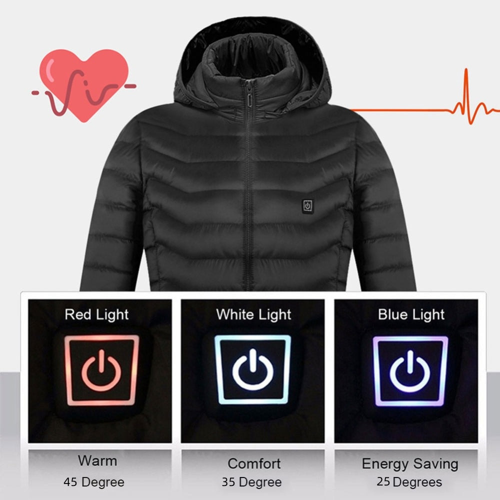 New Heated Jacket Coat USB Electric Jacket Cotton Coat Heater Thermal Clothing Heating Vest Men's Clothes Winter - Designs By CRF