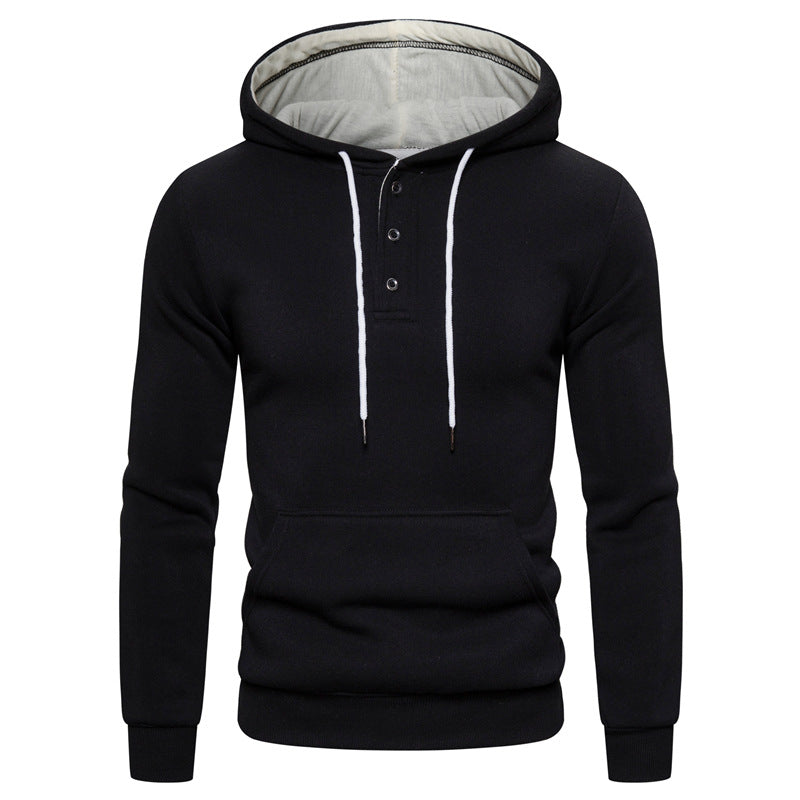 Quality Cotton And Fleece Hooded Casual Hoodie