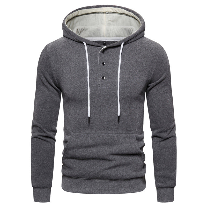 Quality Cotton And Fleece Hooded Casual Hoodie