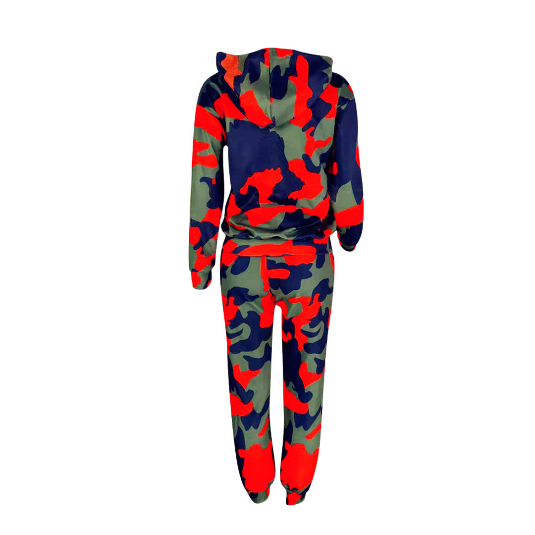 Long Sleeve TWO PIECE SET Hoodie Print Camouflage Tracksuit s Designs By CRF