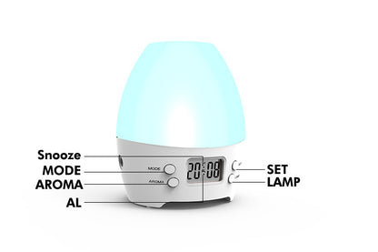 Electric Air Humidifier Aroma Lamp Colorful LED Night Light with Alarm Clock Aroma Diffuser Mist Maker