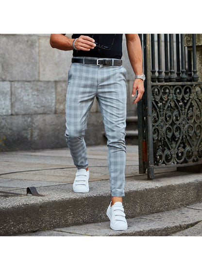 Plaid Print Pants Men's Casual Trousers Loose And Thin - Designs By CRF