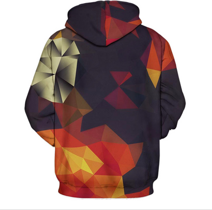 Printed hooded pocket pullover sweater Designs By CRF