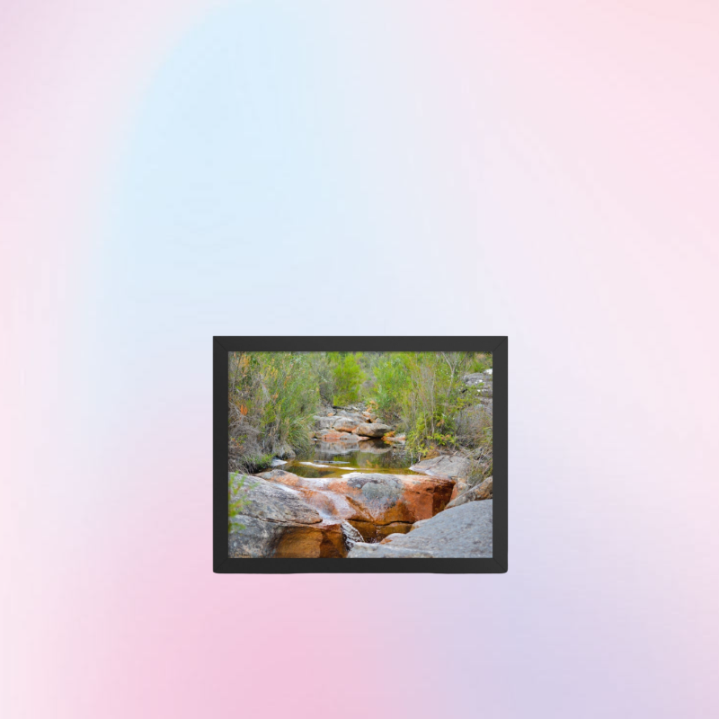 Framed Poster of Australian Creek with Water and Rocks - Designs By CRF