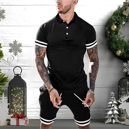 Mens Short Sets 2 Piece Outfits Polo Shirt Fashion Summer Tracksuits Casual Set Short Sleeve And Shorts Set For Men - Designs By CRF