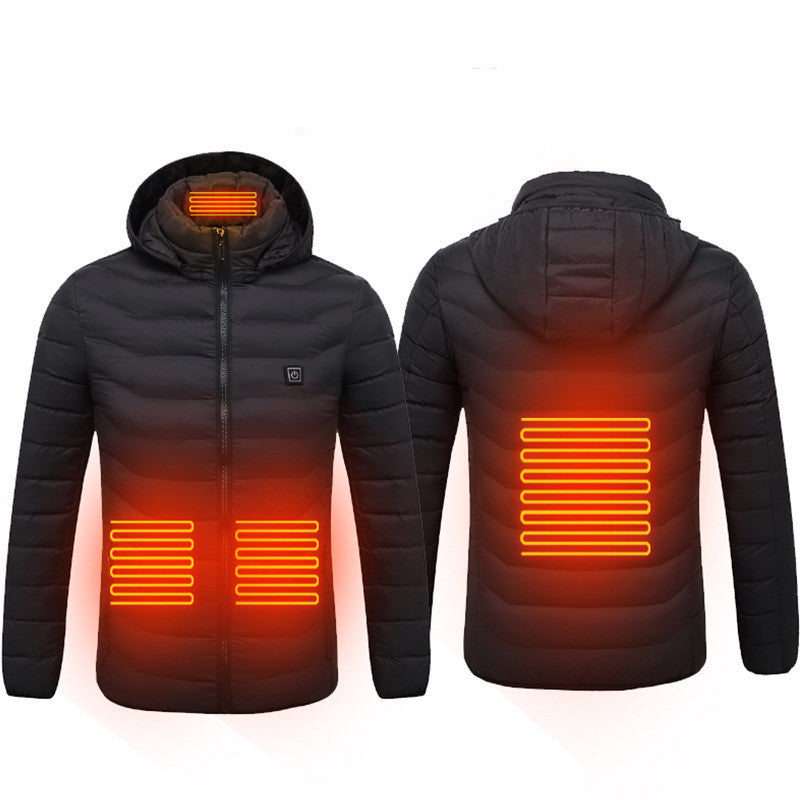 New Heated Jacket Coat USB Electric Jacket Cotton Coat Heater Thermal Clothing Heating Vest Men's Clothes Winter - Designs By CRF