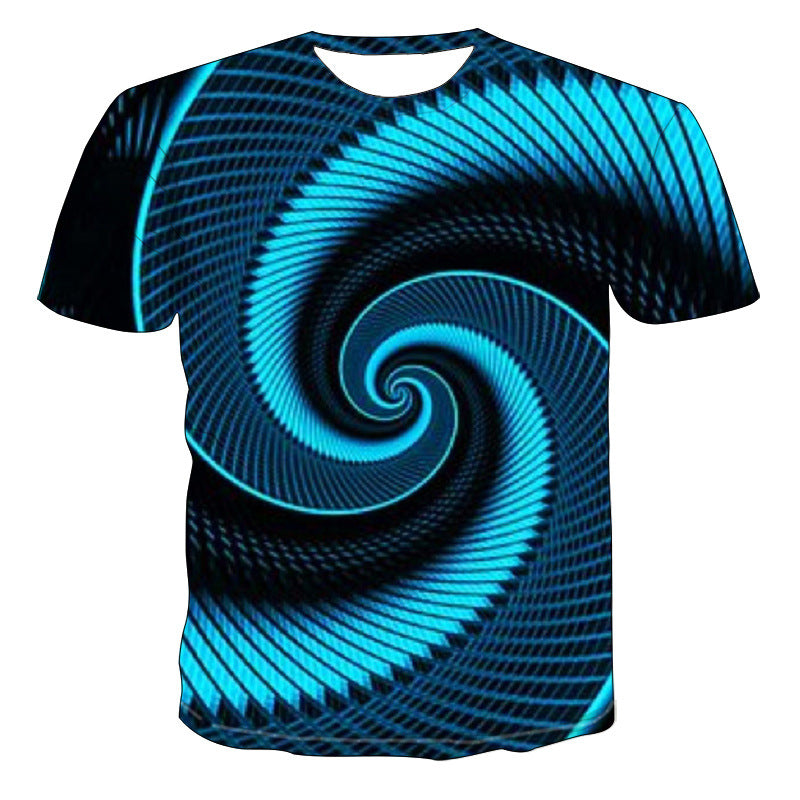 Sea Wave Digital Print T-shirt Breathable