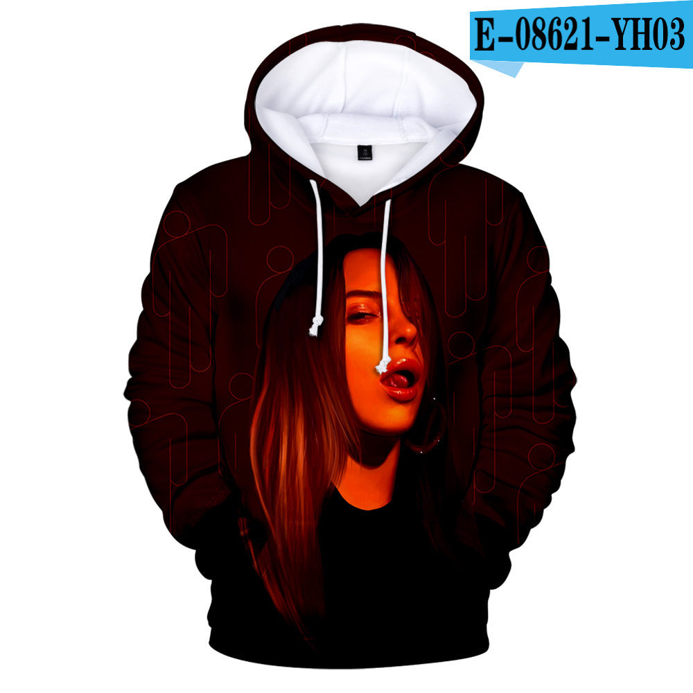 Billie Elish 3D Digital Color Hooded Hoodie Designs By CRF