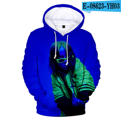 Billie Elish 3D Digital Color Hooded Hoodie Designs By CRF