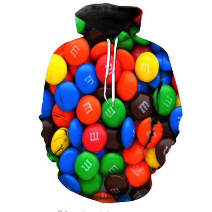 3D star digital print hooded pocket pullover sweater Designs By CRF