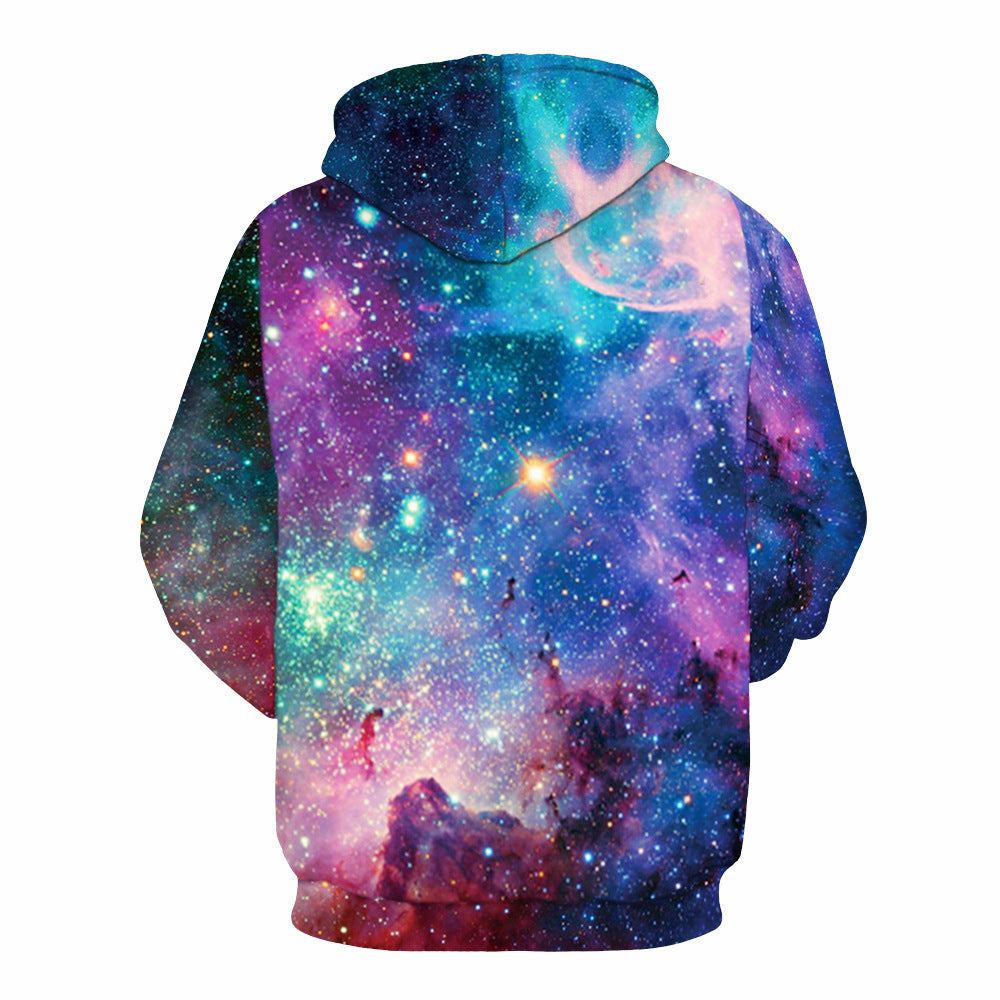 Printed starry sky hoodie size hoodie - Designs By CRF