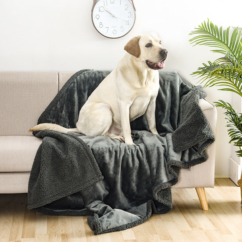 Flannel Shu Cotton Sherpa Thickened Pet Blanket - Designs By CRF