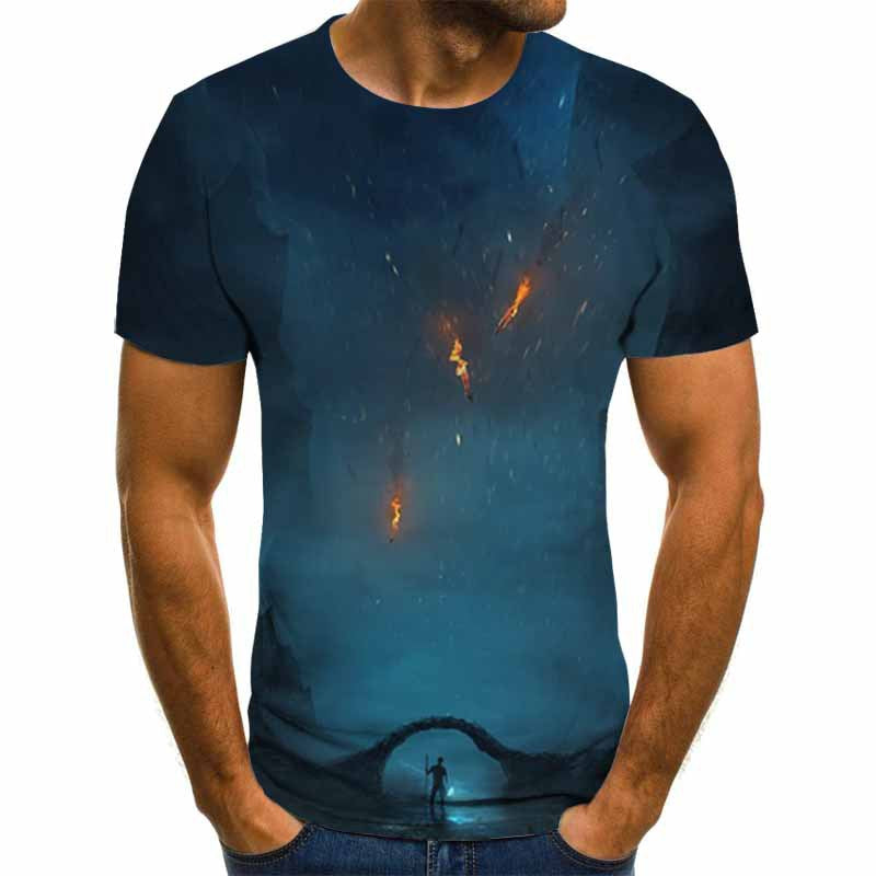 3D Digital Printing Short Sleeve Men's T-shirt Casual Round Neck Top T-shirt Designs By CRF