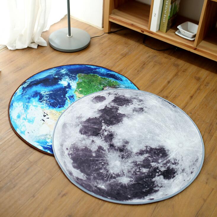 3D Moon And Earth Round Rug Designs By CRF