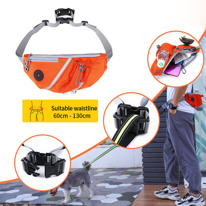 Portable Pet Dog Training Bag Waist Bags Wiht Dog Leash Pet Supplies Pouch Obedience Agility Outdoor Feed Storage Waist Bag