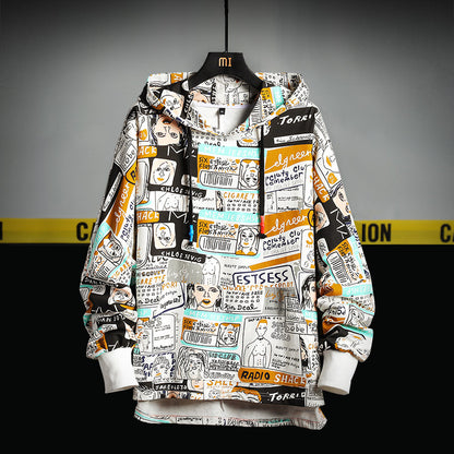 Oversized Spring Printed Hoodie For Men Designs By CRF