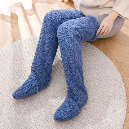 Over Knee High Fuzzy Long Socks Winter Warm Cold Leg Knee Joint Cold-proof Stockings Home Floor Sleeping Socks - Designs By CRF