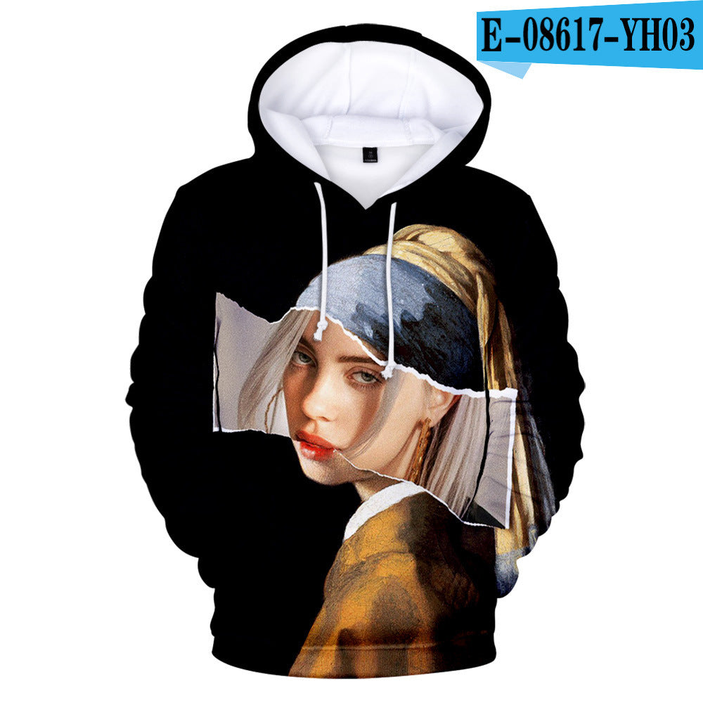 Billie Elish 3D Digital Color Hooded Hoodie Designs By CRF