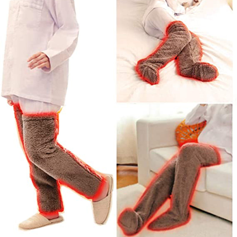 Over Knee High Fuzzy Long Socks Winter Warm Cold Leg Knee Joint Cold-proof Stockings Home Floor Sleeping Socks - Designs By CRF