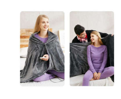 Winter Flannel Heated Blanket Cold Protection Body Warmer Usb Heated Warm Shawl Electric Heated Plush Blanket - Designs By CRF