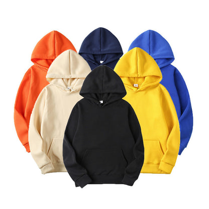 Hooded Long Sleeve Sweater Men's Solid