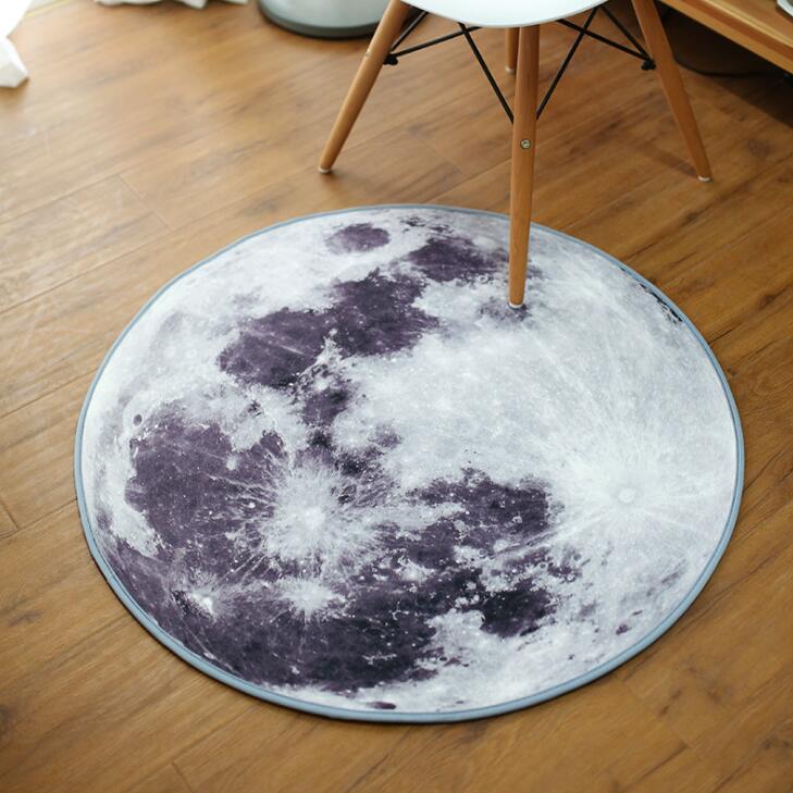 3D Moon And Earth Round Rug Designs By CRF