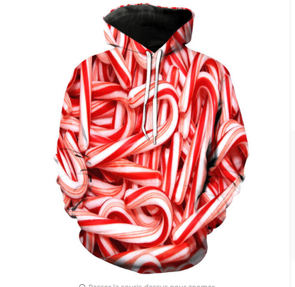 3D star digital print hooded pocket pullover sweater Designs By CRF