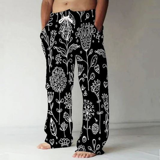 Men's Loose Straight Long Casual Pants 3D Printed Sweatpants Designs By CRF