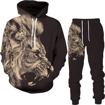 Men's Hoodie and Jogger Set - Lion & Tiger designs - Designs By CRF