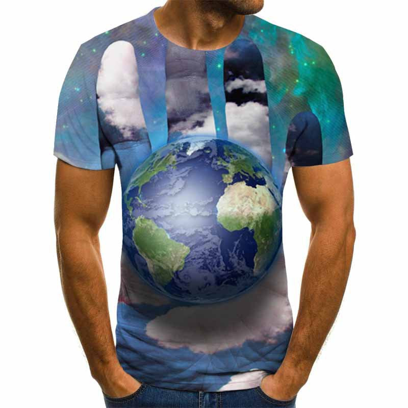 3D Digital Printing Short Sleeve Men's T-shirt Casual Round Neck Top T-shirt Designs By CRF