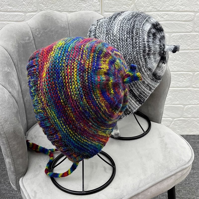 Color Contrast Knitted Hat - Designs By CRF