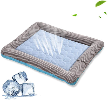 Pet Cooling Pad Bed For Dogs Cats Puppy Kitten Cool Mat Pet Blanket Ice Silk Material Soft For Summer Sleeping Pink Blue Breathable - Designs By CRF