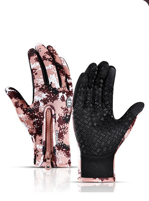 Winter Gloves Touch Screen Riding Motorcycle Sliding Waterproof Sports Gloves With Fleece - Designs By CRF