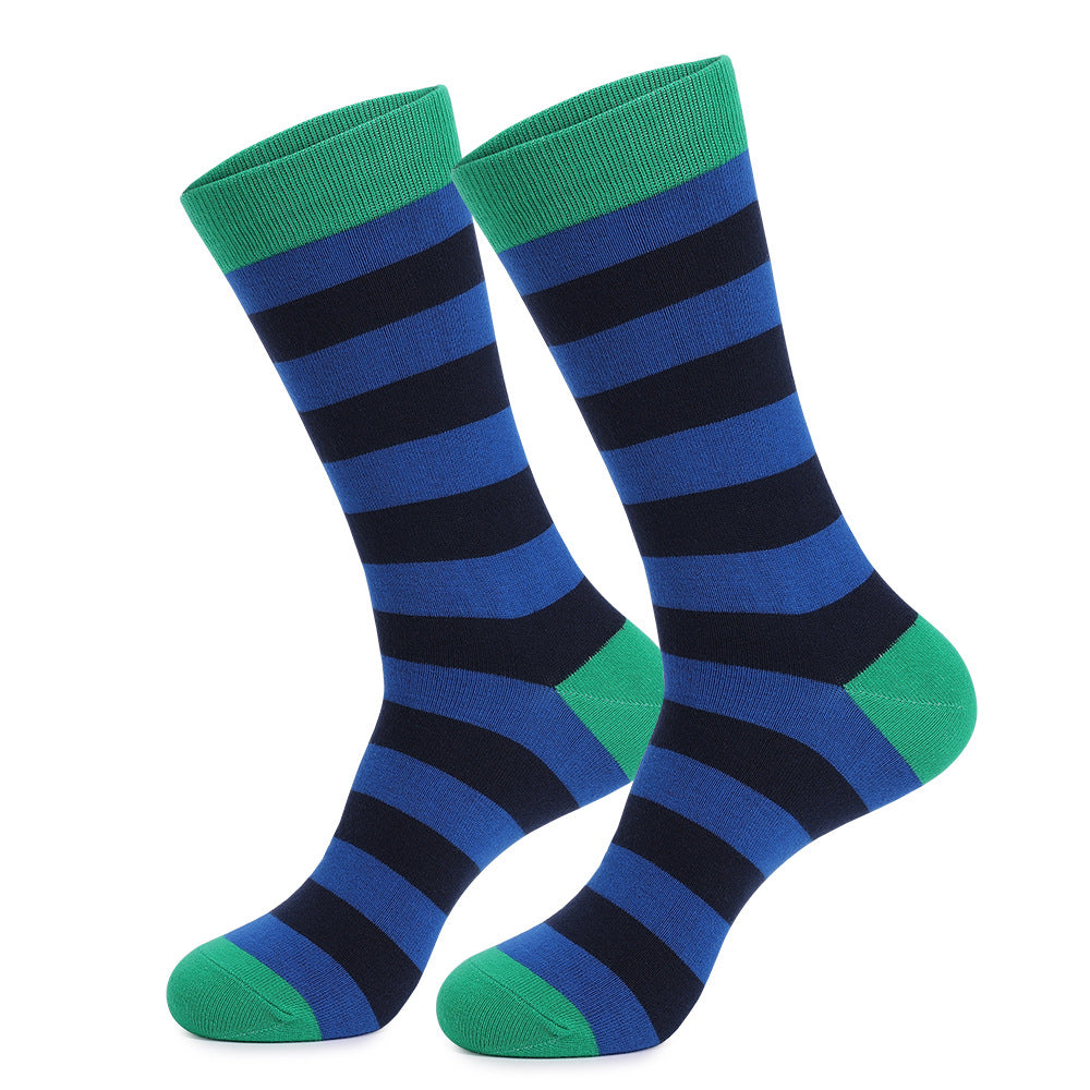 Plus Size Plus-sized Long Striped Men's Cotton Socks Designs By CRF