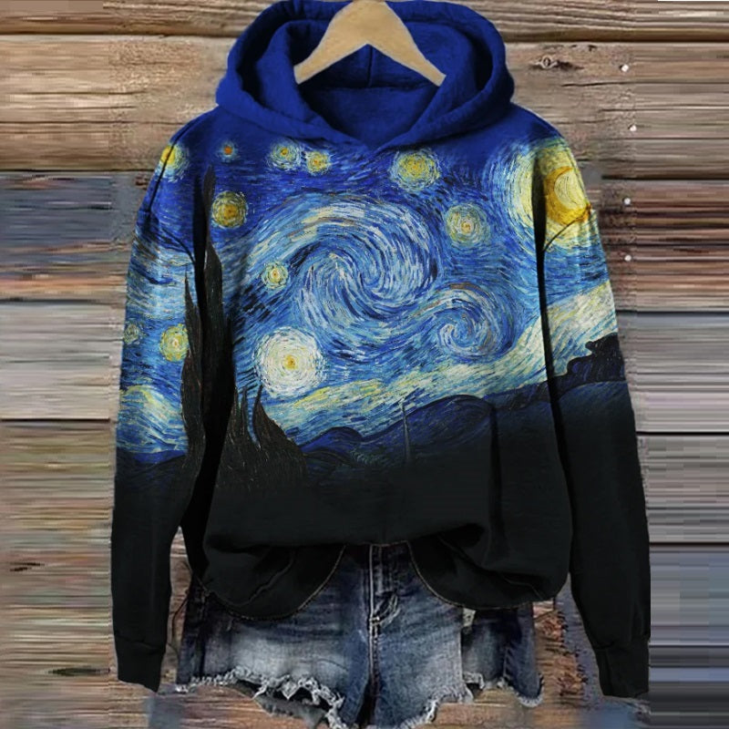 European And American Cartoon Starry Sky Printed Hoodie Designs By CRF