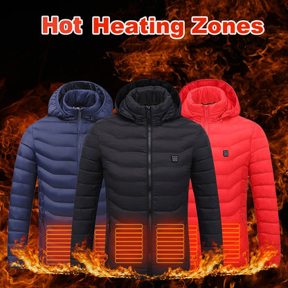 New Heated Jacket Coat USB Electric Jacket Cotton Coat Heater Thermal Clothing Heating Vest Men's Clothes Winter - Designs By CRF