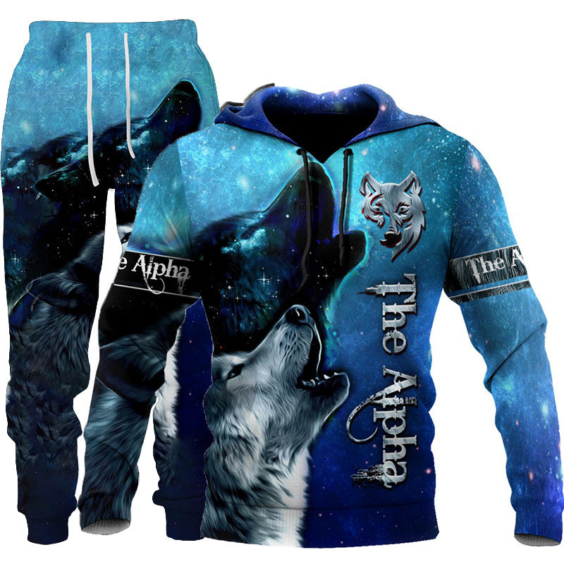 3D Wolf Inspired Print 2 Piece Tracksuit - Designs By CRF