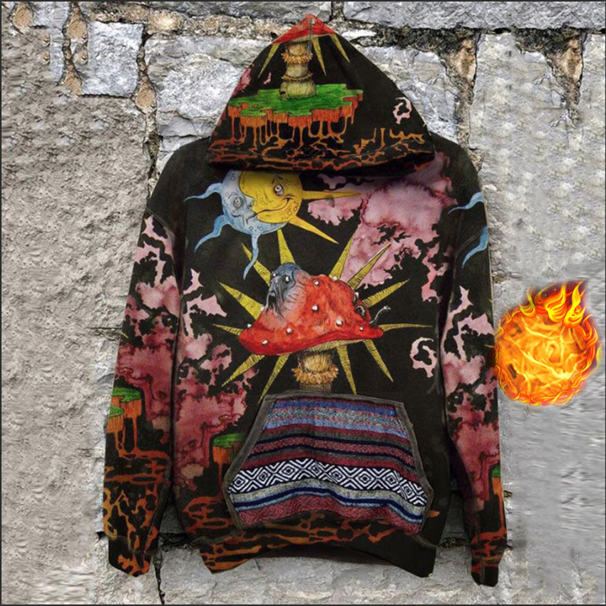 Space Inspired Printed Men's Fleecy Hoodie - Designs By CRF