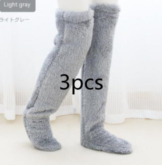 Over Knee High Fuzzy Long Socks Winter Warm Cold Leg Knee Joint Cold-proof Stockings Home Floor Sleeping Socks - Designs By CRF