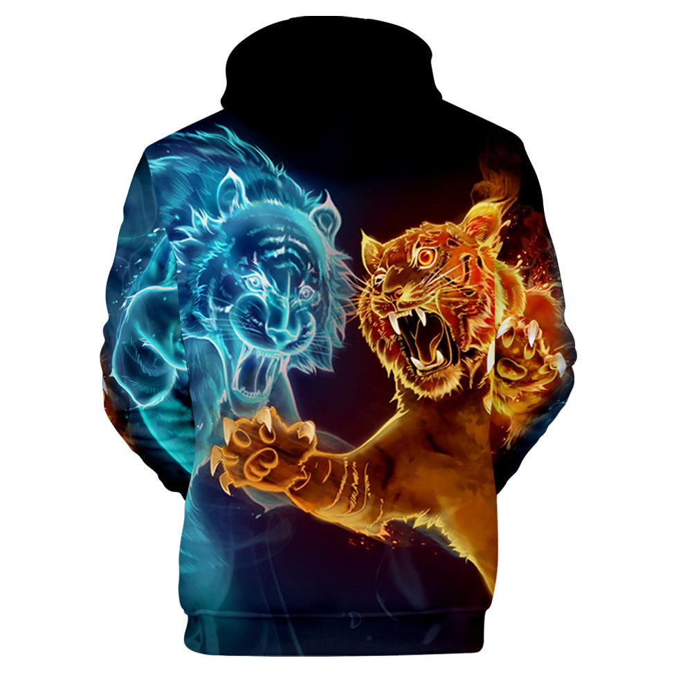 Men's Hoodie Animal Style Tiger Creative Print Designs By CRF