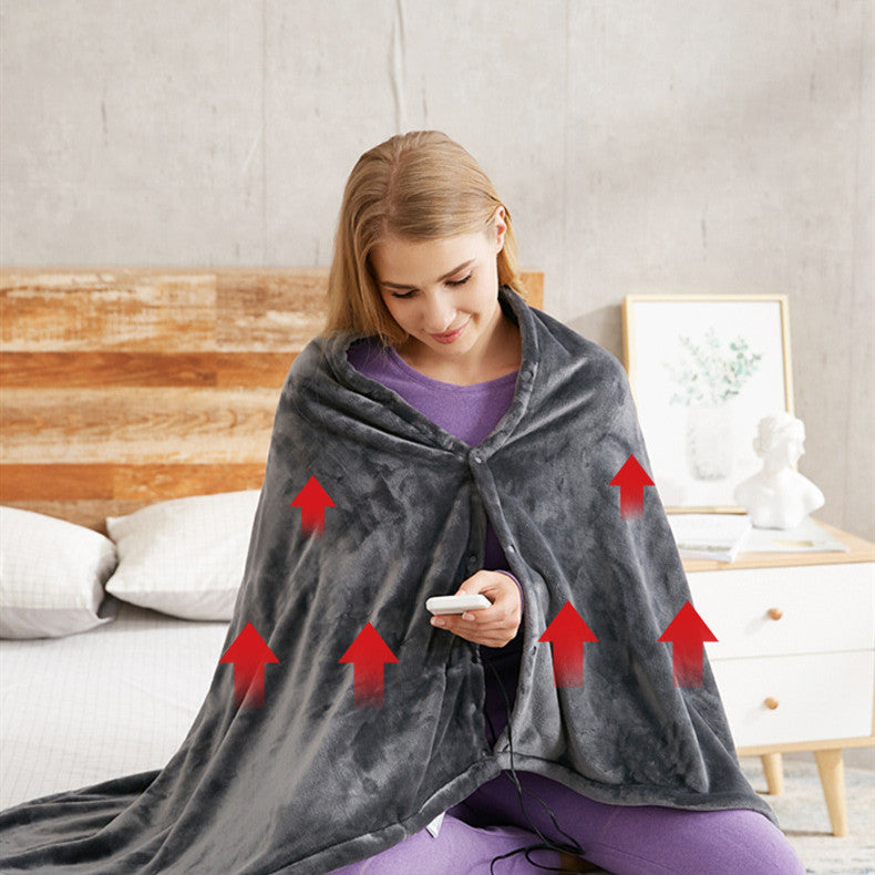 Winter Flannel Heated Blanket Cold Protection Body Warmer Usb Heated Warm Shawl Electric Heated Plush Blanket - Designs By CRF