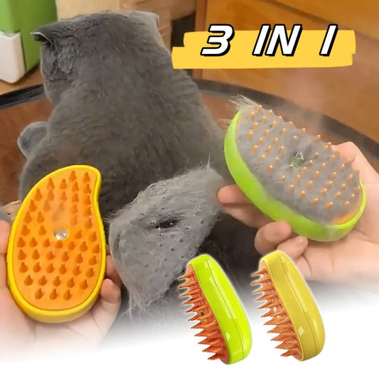 3 In 1 Cat Steam Brush Dogs And Cats Pet Electric Spray Massage Comb Brush For Massage Pet Grooming Cat Hair Brush For Removing - Designs By CRF