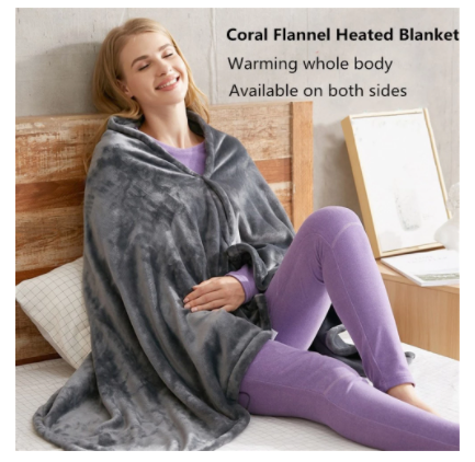 Winter Flannel Heated Blanket Cold Protection Body Warmer Usb Heated Warm Shawl Electric Heated Plush Blanket - Designs By CRF