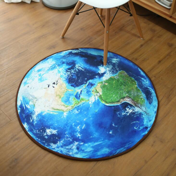 3D Moon And Earth Round Rug Designs By CRF