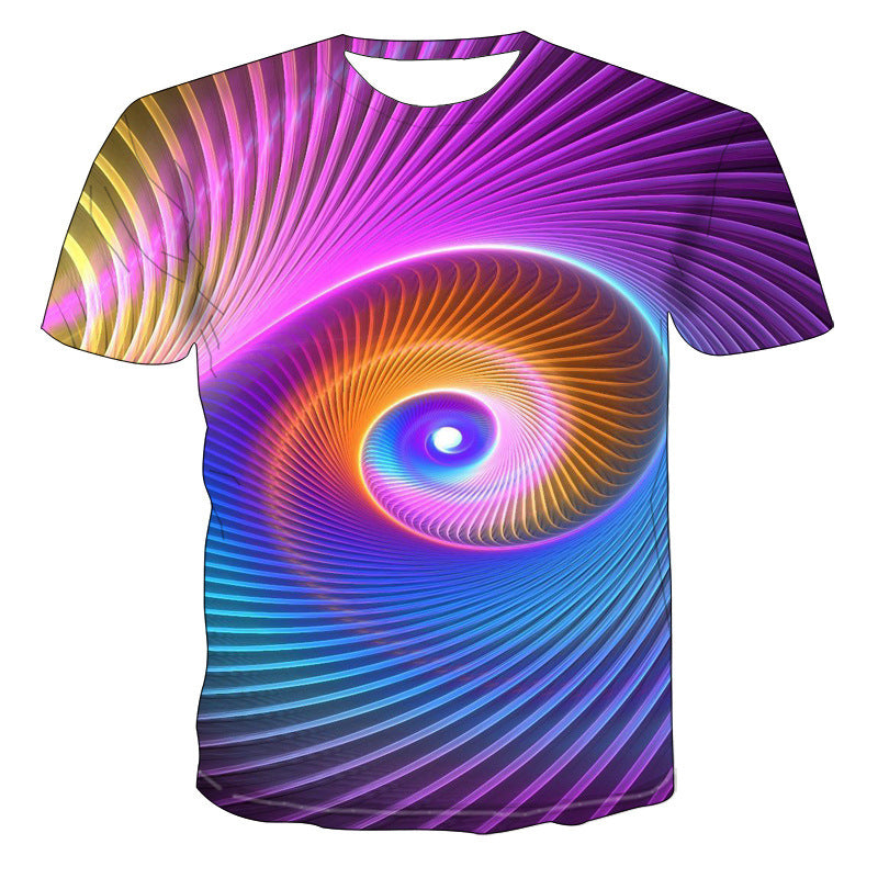 Sea Wave Digital Print T-shirt Breathable